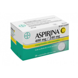 Aspirina c 400 mg/240 mg 20 comprimidos efervescentes